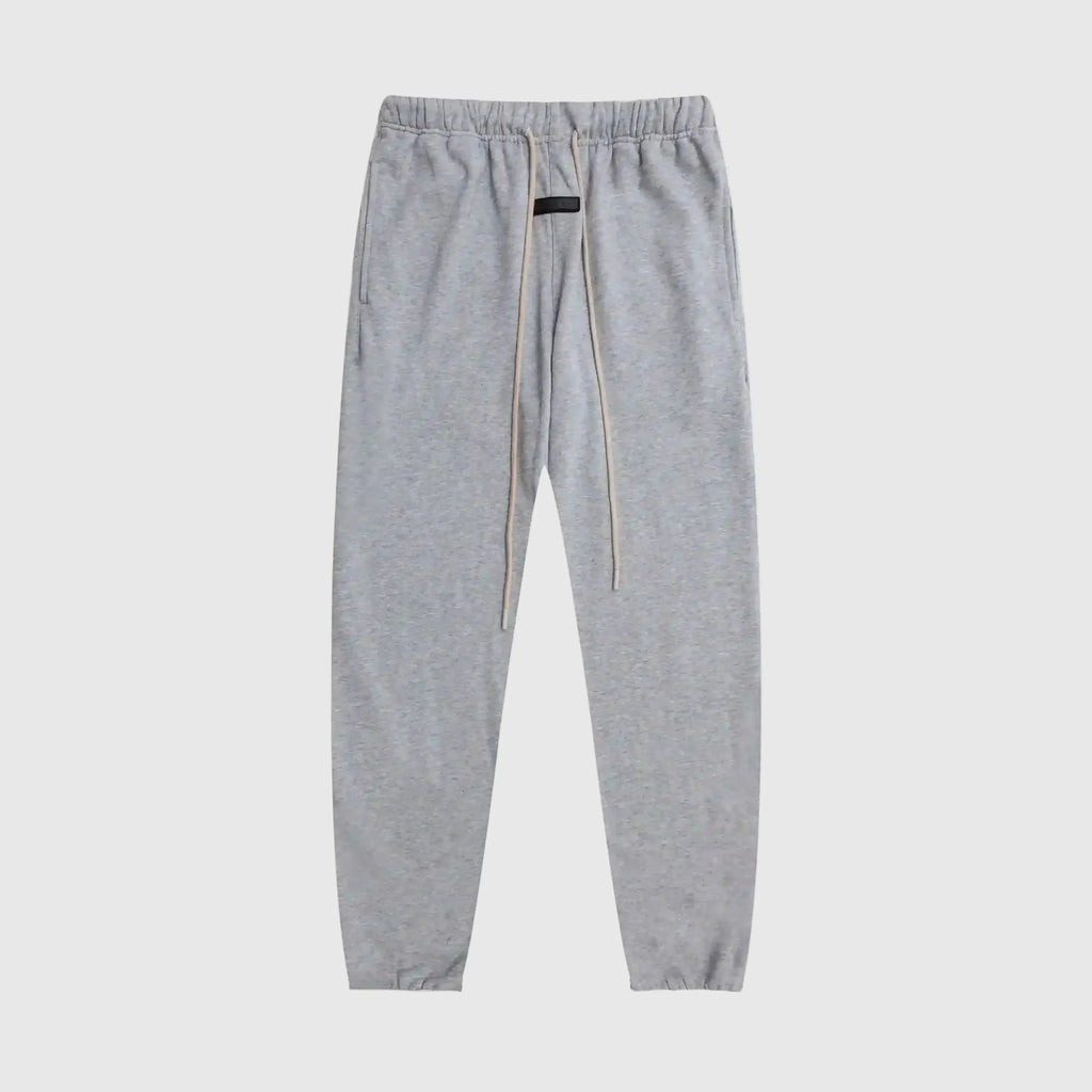 Essentials Dark Heather Oatmeal Relaxed Fleece Sweatpants – Everyday Comfort Joggers