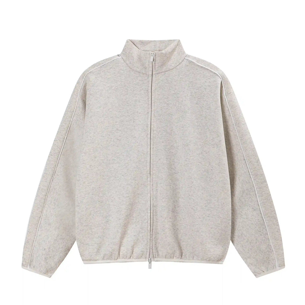 Fear of God ESSENTIALS Light Heathered Oatmeal Modern Fleece Track Jacket