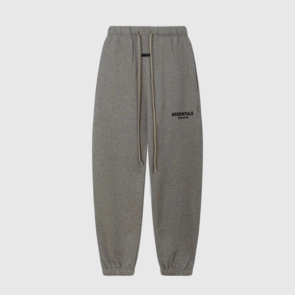 Essentials Dark Heather Oatmeal Relaxed Street Sweatpants – Everyday Comfort Joggers