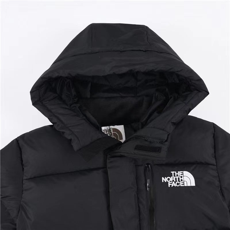 The North Face Long Hooded Puffer Parka Jacket Black Long Down Coat