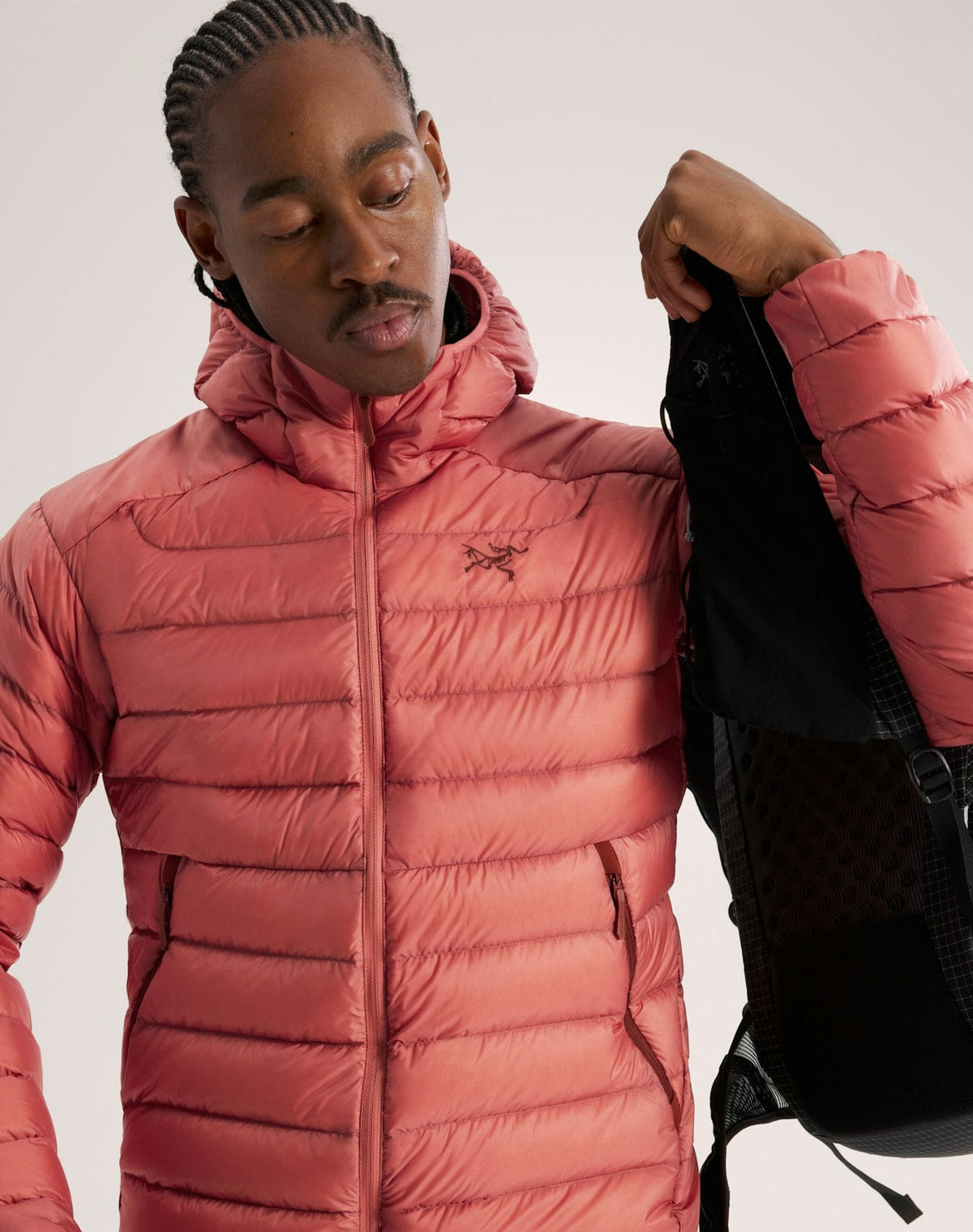 Arc'teryx Cerium Hoody Men's Down Jacket "Stone Red" 850 Fill Power Warm Outdoor Winter Coat