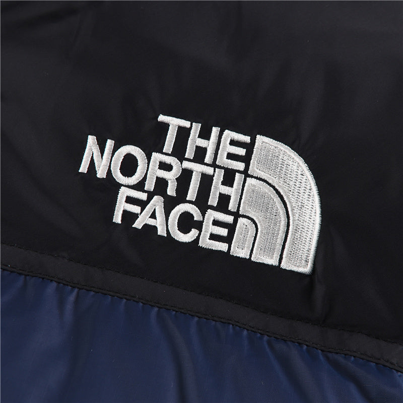 The North Face 700 Fill Puffer Vest "Black & Navy Blue" Color Block Sleeveless Down Gilet