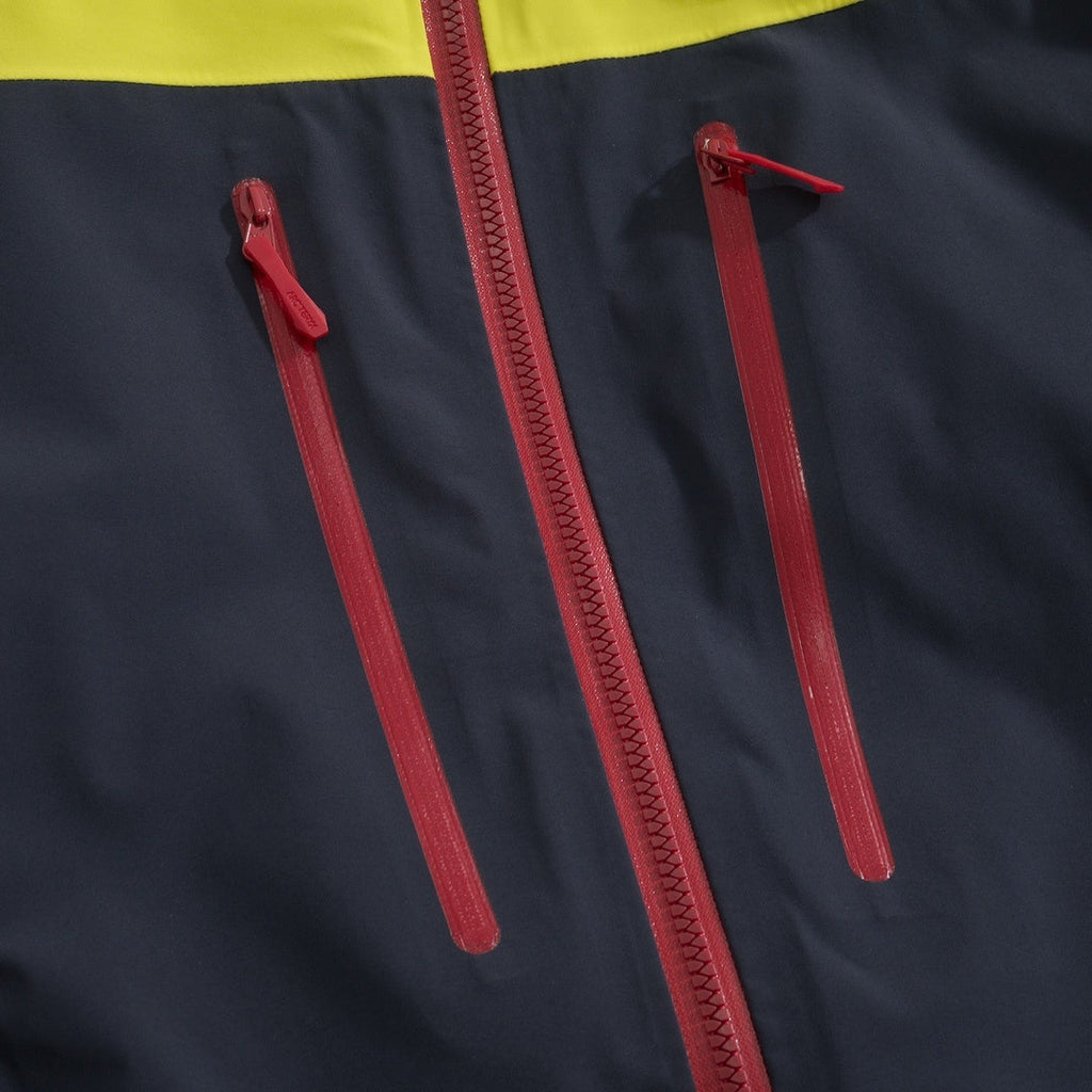 Arc'teryx Alpha SV Series Men's Hooded Waterproof Hardshell Jacket in "Yellow Navy"