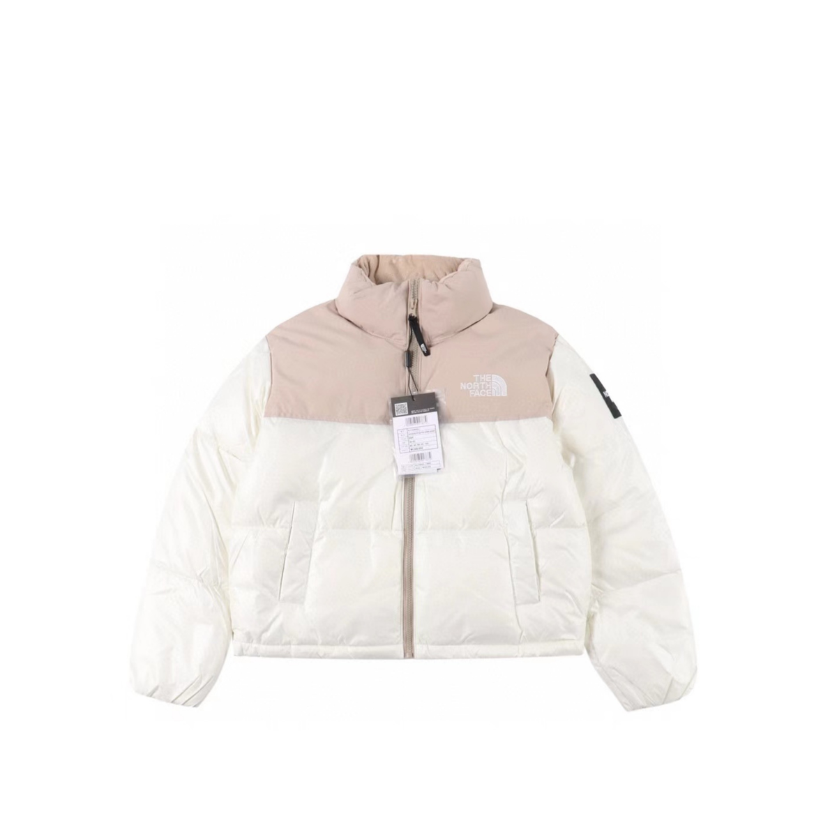 The North Face Retro Puffer Goose Down Jacket "Beige White"