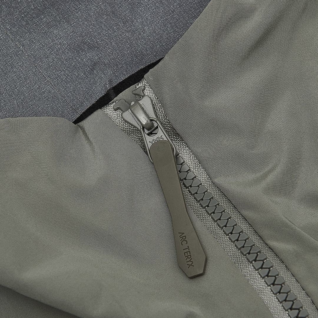 Arc'teryx Alpha SV Series Men's Hooded Waterproof Ski Jacket in "Grey Green"