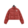 The North Face Women Crop Puffer Down Jacket "Brick Red"