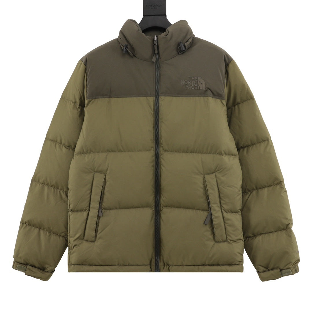 The North Face 1996 Retro Nuptse Series "Olive Green" Men Stand Collar Puffer Down Jacket