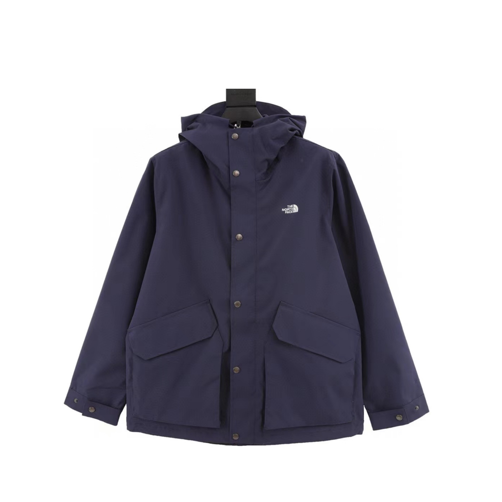 The North Face Series Men Hooded Windproof Rain Jacket "Navy Blue"