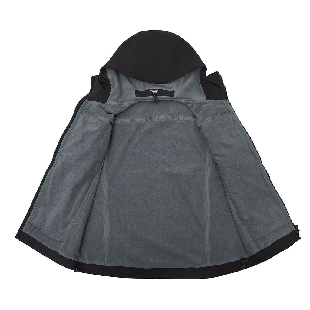 Arc'teryx Gamma Series Men's Fleece Lined Hooded Softshell Jacket in "Black"