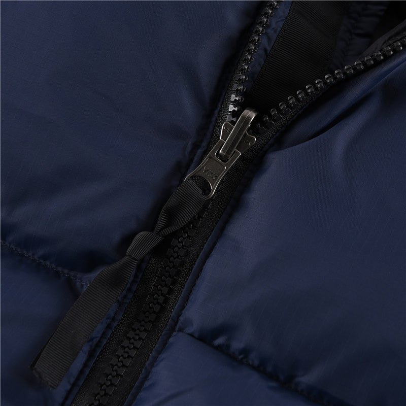 The North Face 700 Fill Puffer Vest "Black & Navy Blue" Color Block Sleeveless Down Gilet